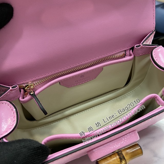 Gucci專櫃古馳最新款Bamboo 1947系列小號竹節手提包 jh2447型號：675797